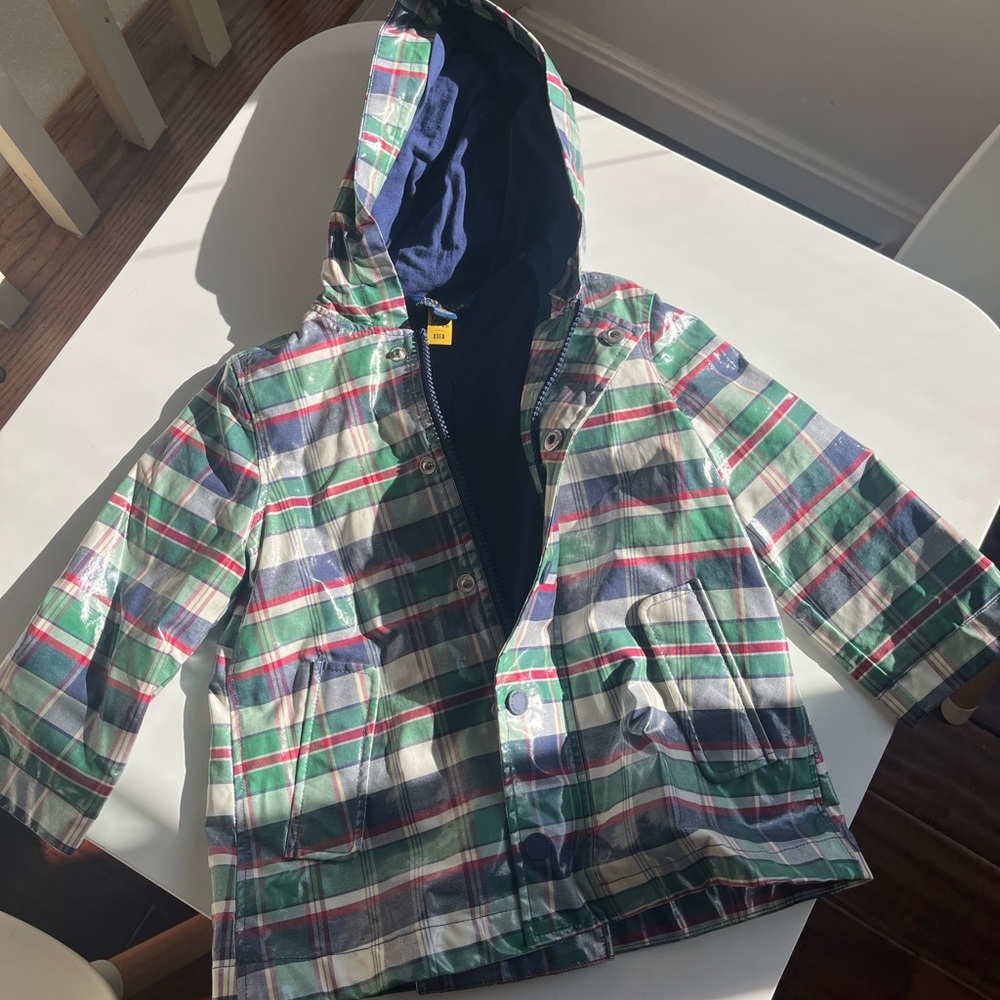 Ralph Lauren Plaid Raincoat with Hood